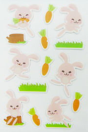Autocollants animaux gonflés de forme de lapin pour Scrapbooking avec l'impression rotatoire